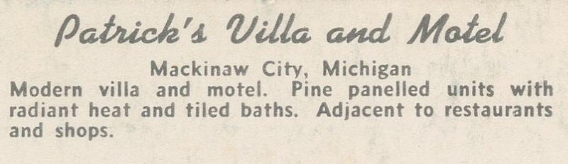 Patricks Villa and Motel - Vintage Postcard